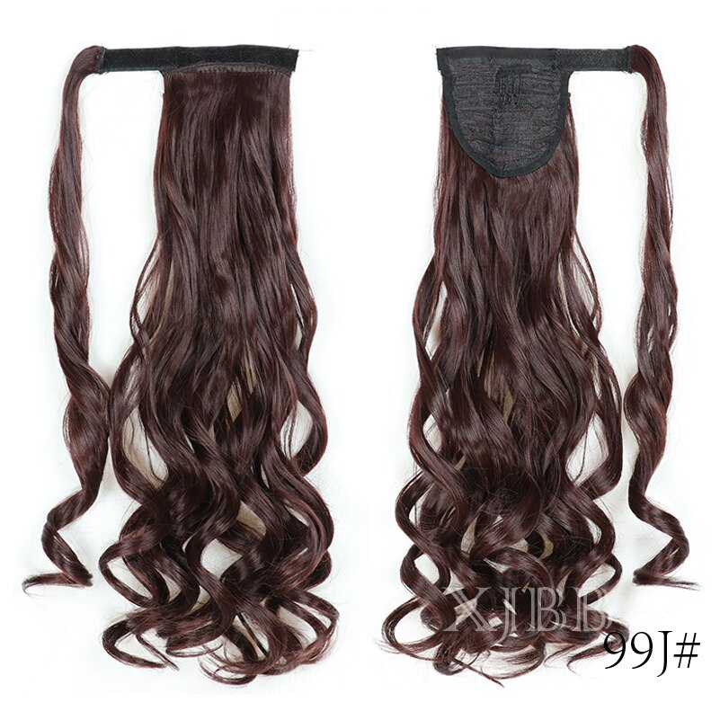 XJBB Seamless Wrap Around Synthetic Ponytail Extension for Women Long Ponytail Synthetic Hairpiece Wrap on Clip Hair Extensions: 99J