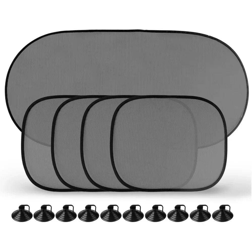 Draagbare Auto Levert Zonnescherm Autoruit Zuignap Schaduw Autogordijn Auto Zonnescherm Auto Styling Covers Zonneklep: Black