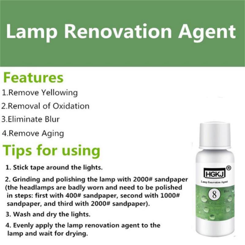 Auto Koplamp Restauratie Kit Auto Koplamp Renovatie Reparatie Middel Krassen lamp vernieuwing middel Polijsten Car Care 50ML
