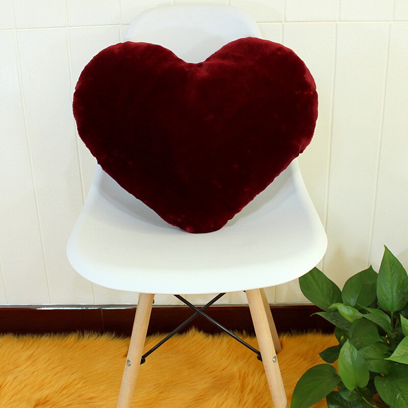 Werfen Kissen für Zurück Nette Herz Geformt PP Baumwolle Füllung Wolle-wie Stoff Rückenlehne Kissen Weihnachten für Freundin frau
