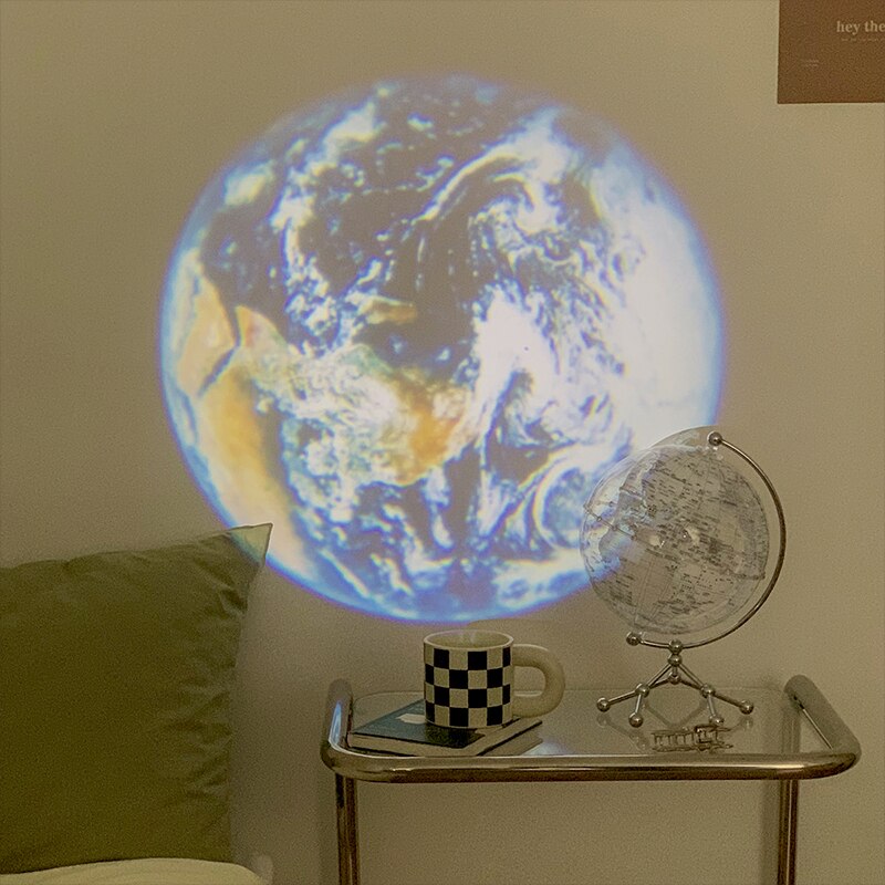 Lámpara de proyección de planetas, proyector de luz de Luna, tierra, Galaxia, hojas de luz, luz de fondo, accesorios para Fotos de , 8 Uds.