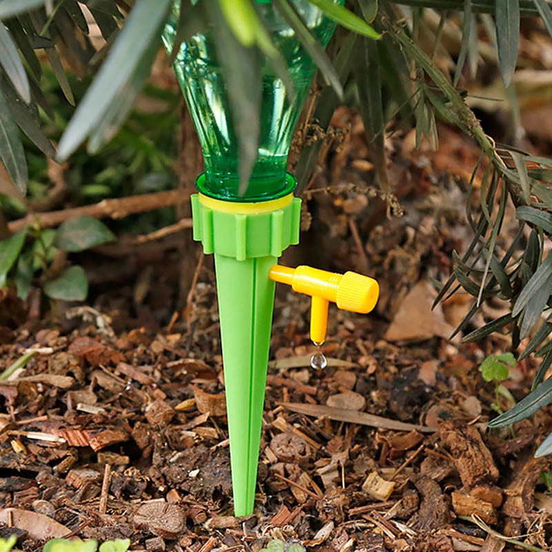 1/12 stk. automatiske havesprinklere vanding spike kunstvanding drypper skifte ventil spike plante selvvandende vanddråber