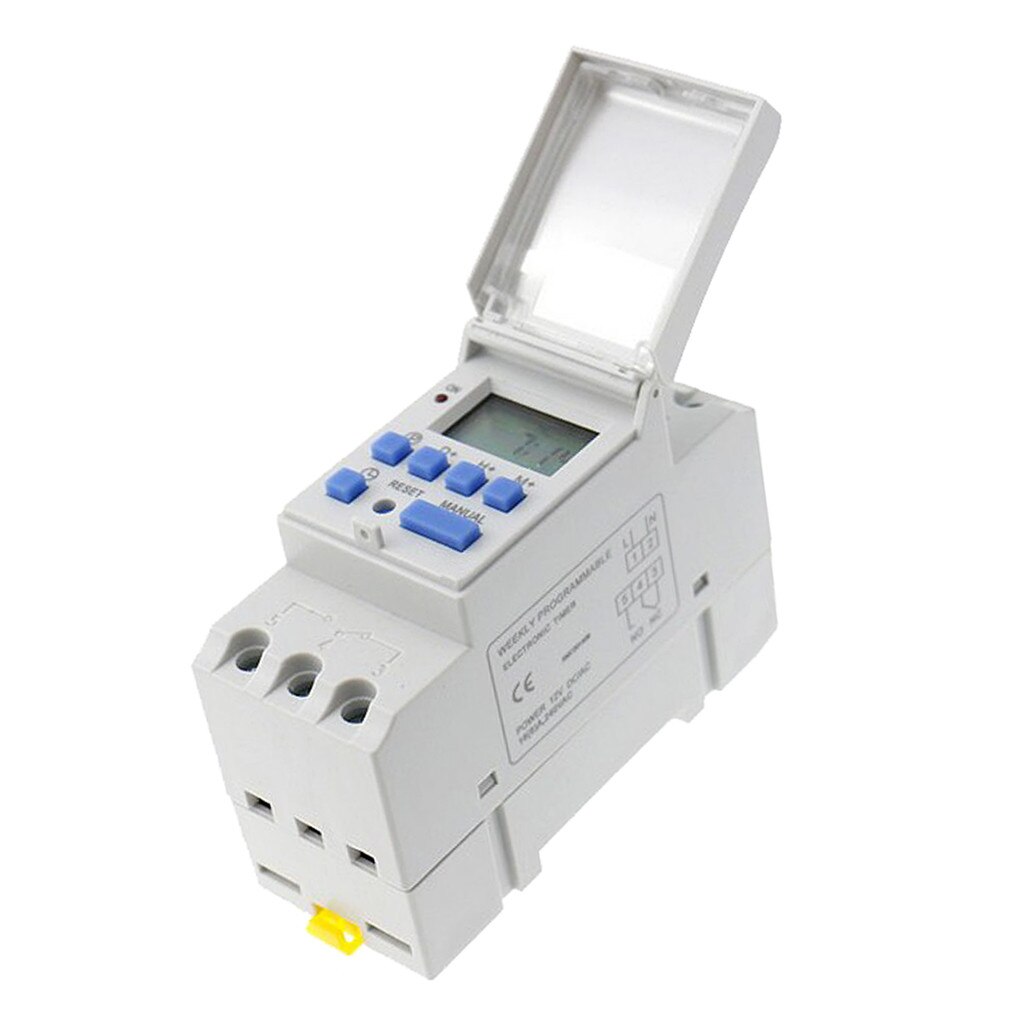 Temporizador DIN programable, AC 220V, LCD Digital, interruptor de tiempo, relé 16A