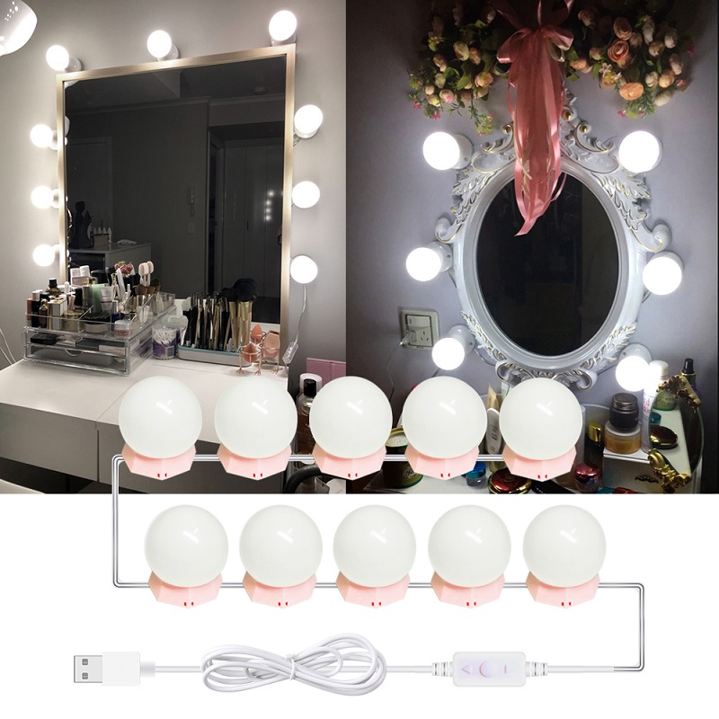 10 Led-lampen Hollywood Make Make-Up Spiegel Licht Kit Cosmetische Lamp Verstelbare Make Up Spiegels Helderheid Lichten Slaapkamer