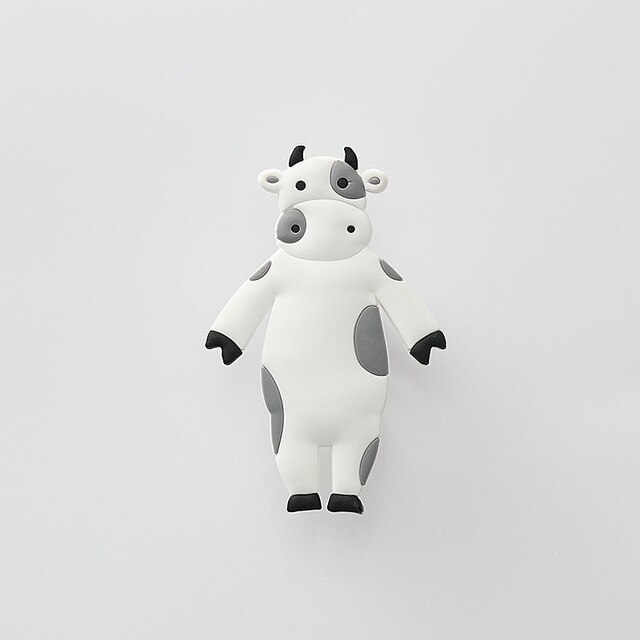 Cartoon Animal Hook Family Decorative Key Wall Crochet Holder Removable Kitchen Hooks Fridge Hook Kids Home Decoration: C