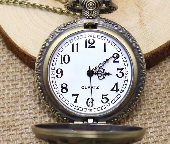 Bronzen motorfiets motorfiets uur lange ketting zakhorloge ketting hanger heren echtgenoot kersthorloge
