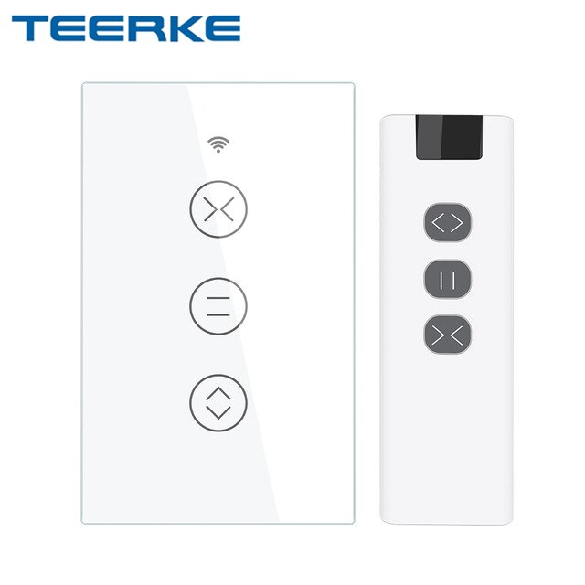 Ons Wifi + RF433 Smart Touch Gordijn Rolgordijnen Motor Schakelaar Tuya Smart Leven App Afstandsbediening Werkt Met Alexa google Thuis: 1