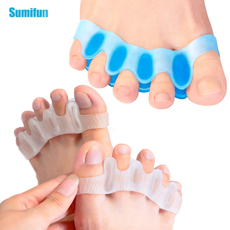 10pcs Five-hole Toe Separator Soft Silicone Bunion Toe Corrector Nail Protector Foot Care Tool Toe Hallux Valgus Straightener