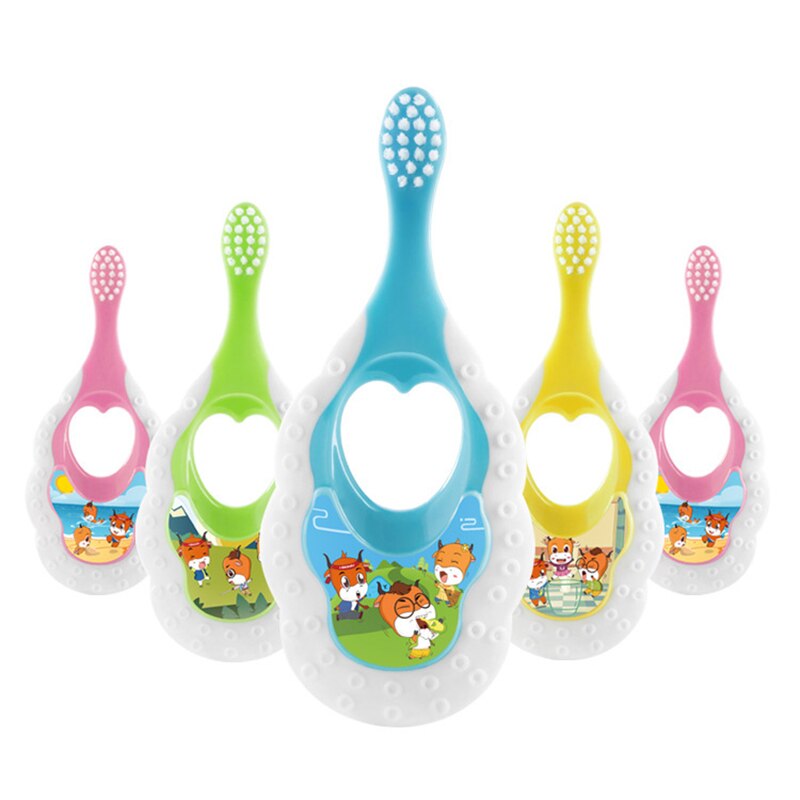 Anti Slip Handle Kids Cartoon Toothbrush Baby Soft-bristled Toothbrush Kids Training Toothbrush For Toddler Dental Oral Care: Default Title