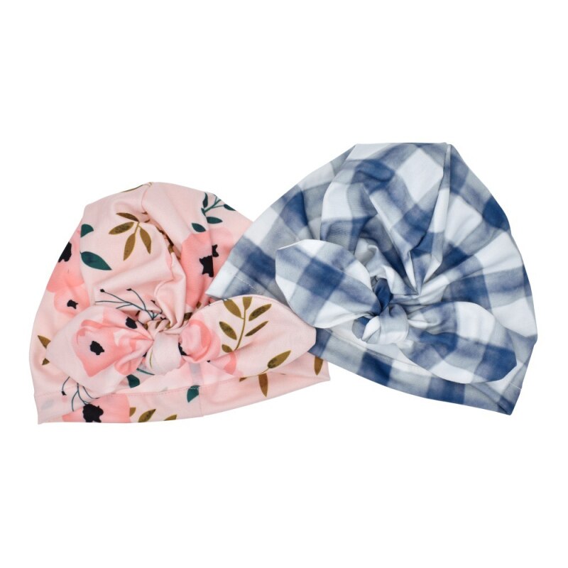 Schattige Baby Meisje Indian Geknoopt Cap Gedrukt Konijn Oor Hoed 6 Kleuren Multifunctionele Baby Haar Accessoires lente Herfst