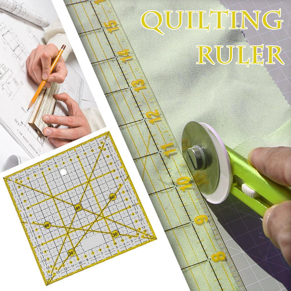 DIY Sewing Patchwork Tools Square Quilting Ruler Sewing Ruler Tailor Cutting Ruler Gadget for Home & Living 15*15CM