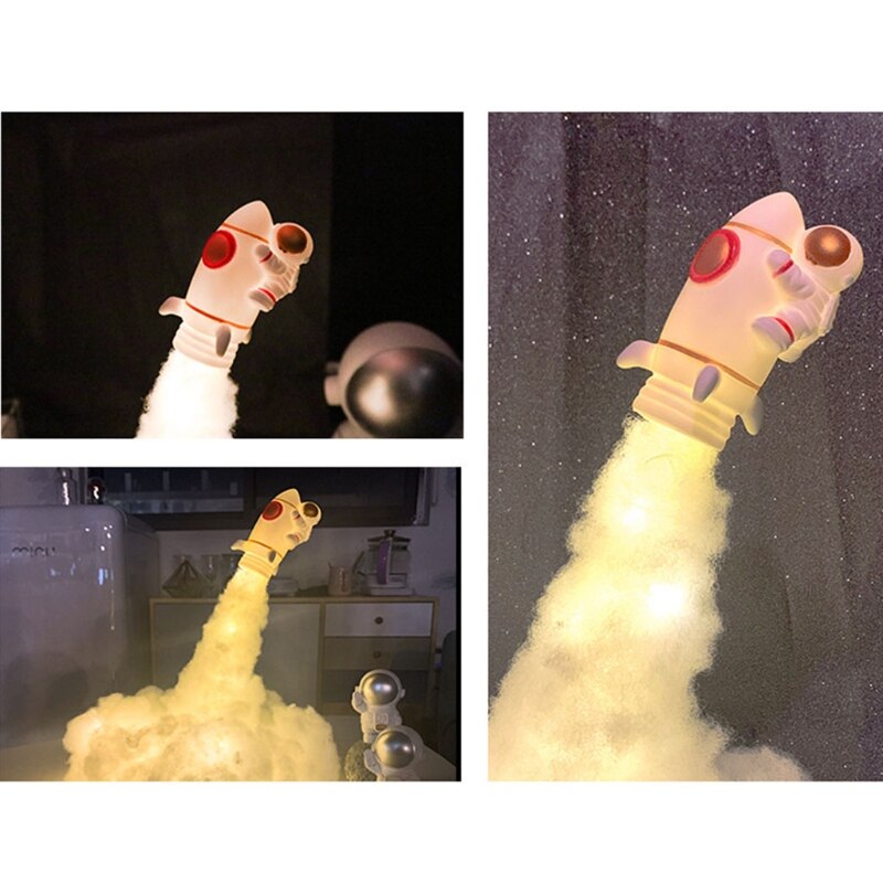 ABS Material Rocket Night Light Space Shuttle Lamp LED Control Warm Color Light 03KD