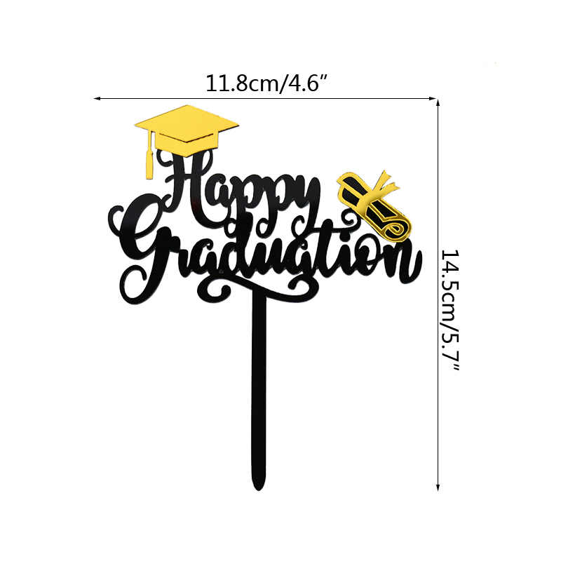 Graduation Balloons Banner Acrylic Cake Topper Disposable Tableware Congratulation Graduation Party Decorations Class Of