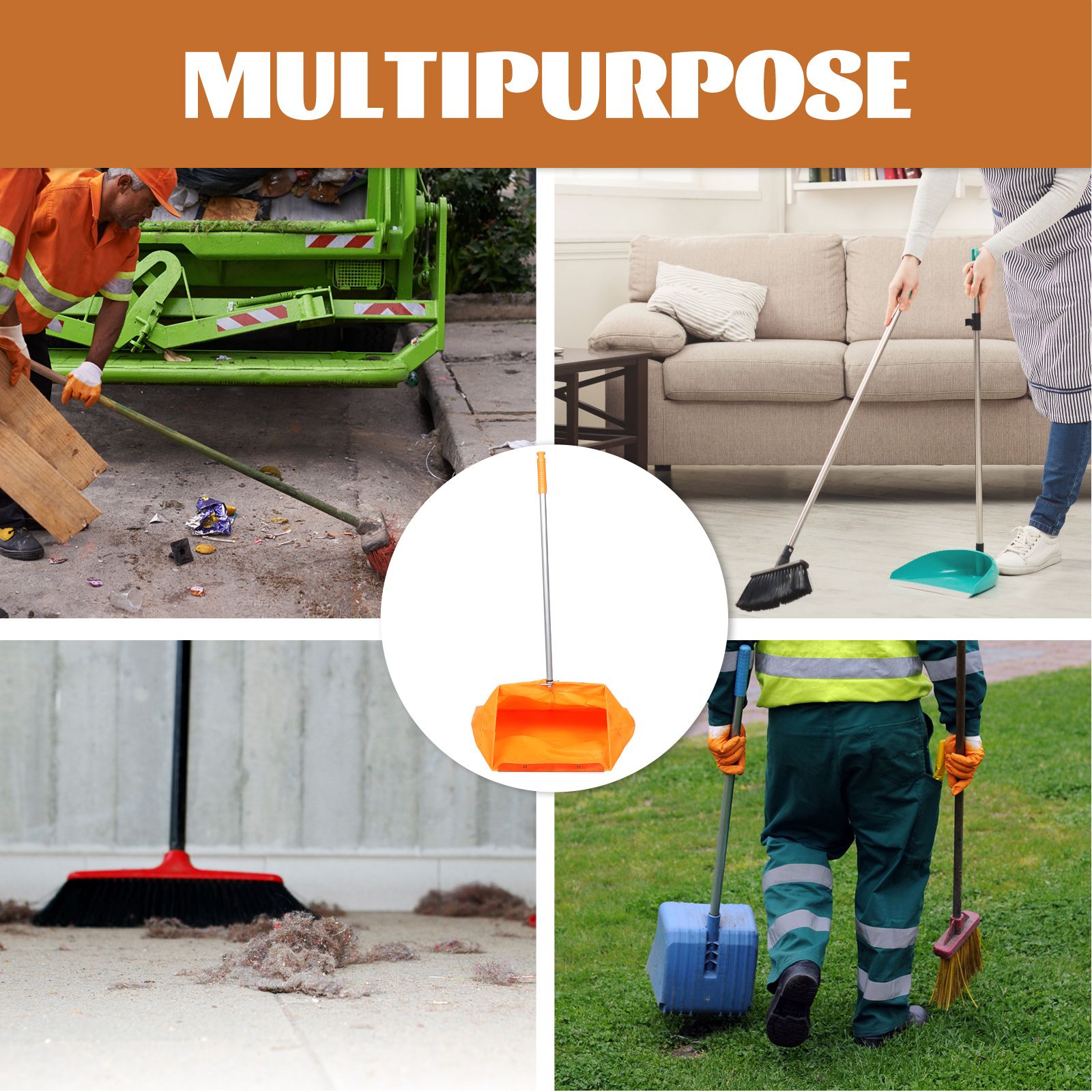 Tuulenpitävä roskienkerääjä roskienkerääjätyökalu raskaaseen käyttöön tarkoitetut roskienkerääjät pihan kahva pölylapion kiinnike