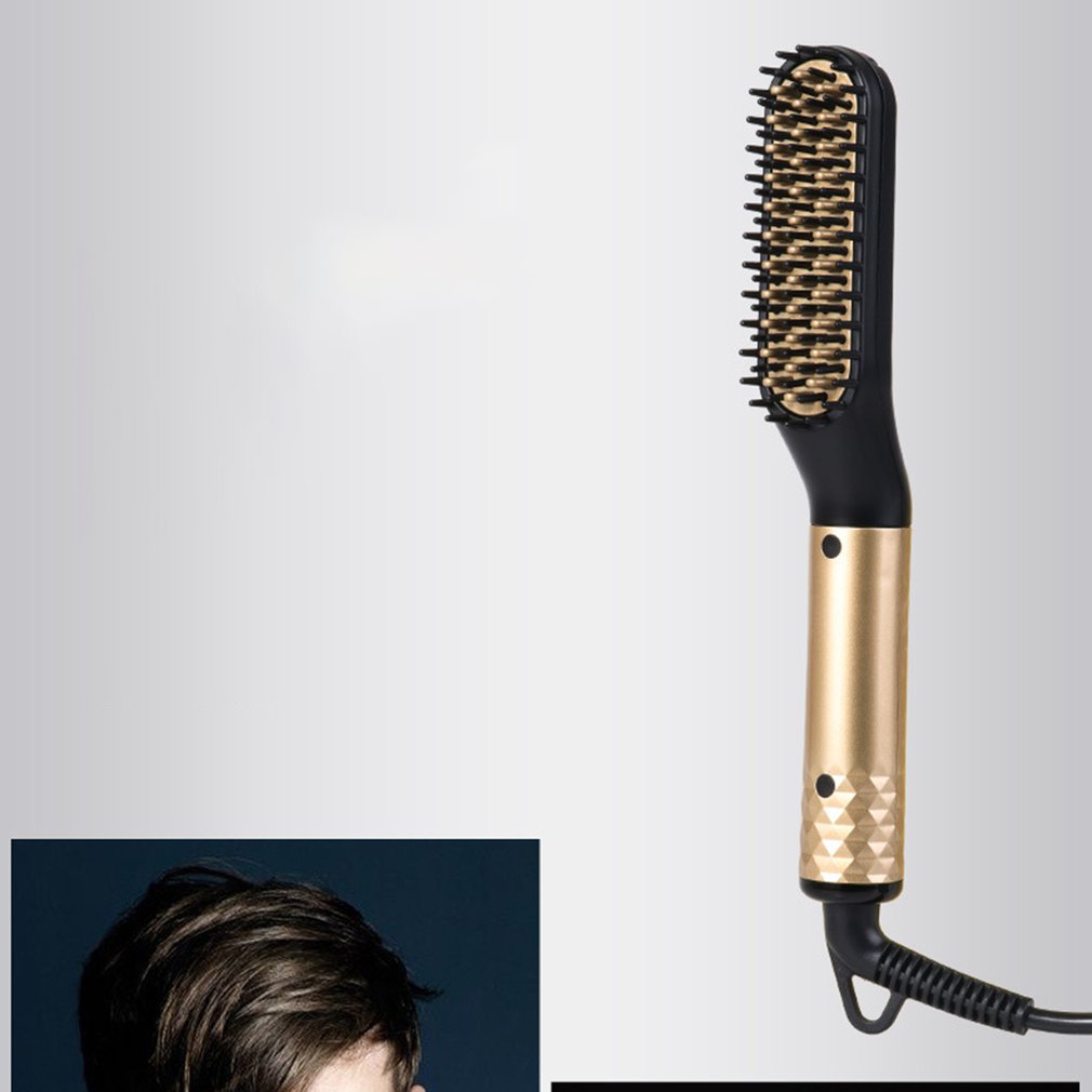 Heren Multifunctionele Steil Haar Kam Baard Kam Styling Kammen Haar Kam Keramische Straight Stijltang