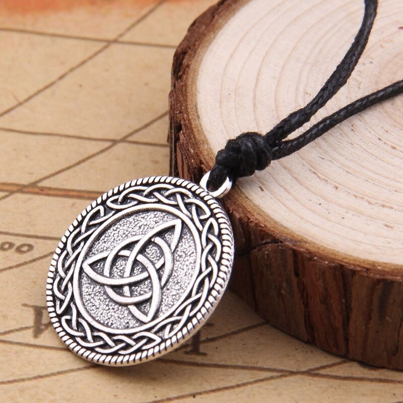 Vintage Celtic Knot Pendant Men Viking Rune Amulet Necklace