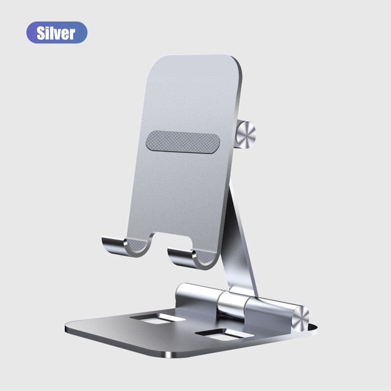 Suporte de alumínio para ipad, samsung, aluminum, pc, dobrável, desktop, para ipad air pro de 4 a 14 polegadas, smartphone: Sliver