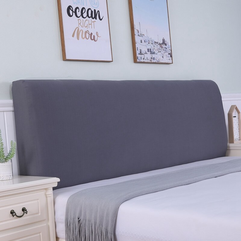 Couvre-lit élastique en peluche, épais, Protection contre la poussière, housse souple pour tête de lit et tête de lit