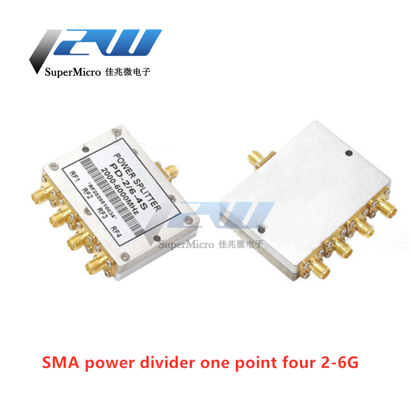 SMA Microstrip Power Splitter 1 to 4 RF Microstrip Power Splitter 0.5-8G SMA RF Combiner WIFI 2-6G Power Splitter 500-6000MHz: Dark Grey