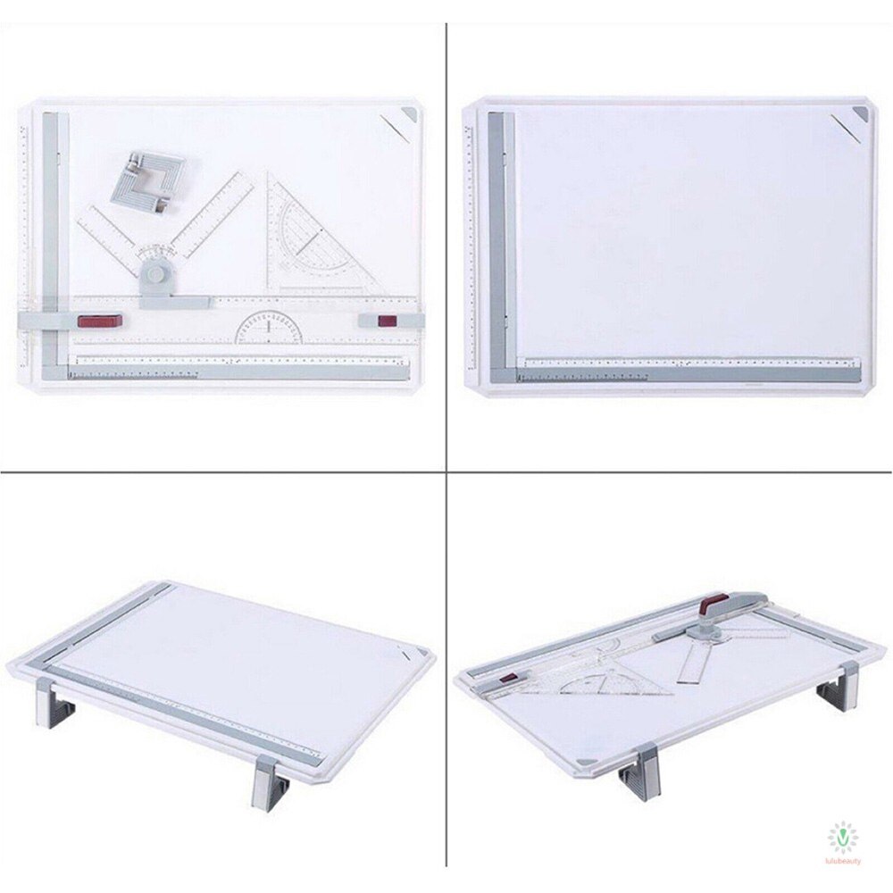 A3 Opstellen Tekentafel Heerser Tafel Verstelbare Hoek Art Draw Tool (Single-End Heerser) + Curve Heerser