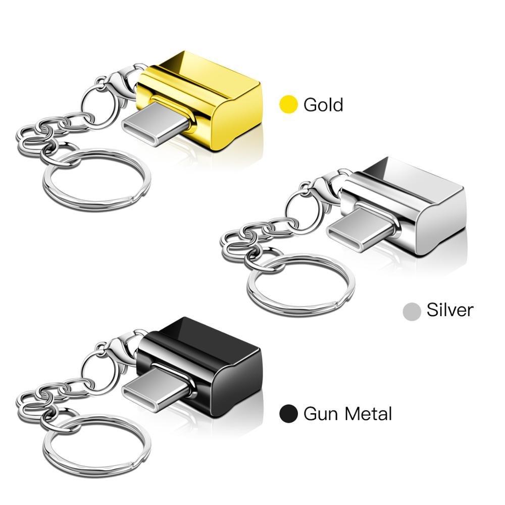 ANMONE USB Typ C OTG Adapter Typ-C Zu USB Konverter für USB C PD Ladegerät Maus tastatur Blitz disk Tragbare Schlüsselbund OTG Stecker