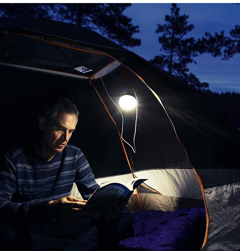 LumiParty Camping Licht Solar- angetrieben Laterne LED Mini Hängen Lampe für Zelt Lampe Solar- USB Eingang Ausgang Ip65 Wasserdicht