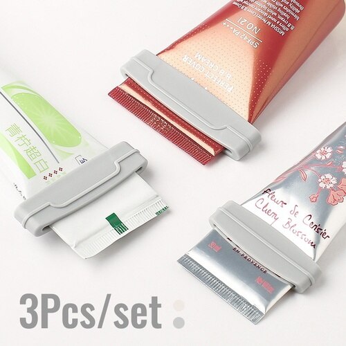 3Pcs/setNew Multi-purpose Toothpaste Dispenser Cream Tube Squeezer Manual Easy Squeeze Paste Bathroom Toothpaste Squeezing Clamp