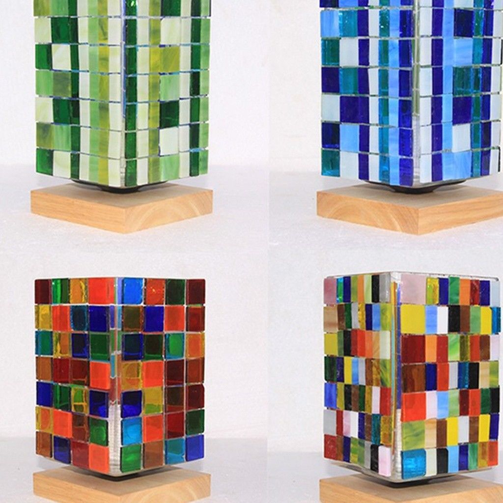 100g flerfarvede firkantede glitterglasmosaikfliser til diy håndværk boligindretning mosaikhåndværk dekoration