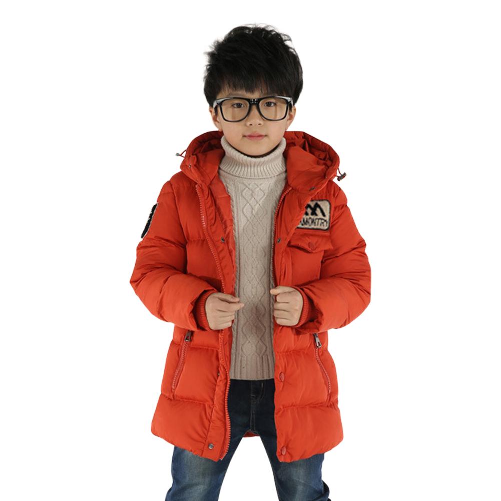 Kleinkind Baby Unten Mantel freundlicher Jungen Sport Karikatur Winter Vlies Nähte lässig Langarm Täglichen warm Verdicken Vlies Oberbekleidung: Orange / 7T