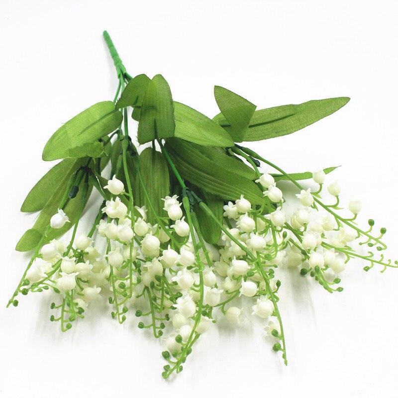 Liljekonvalj plast campanula konstgjord blomma utomhus inomhus klockblomma trädgård blomma brud håller bröllop dekoration