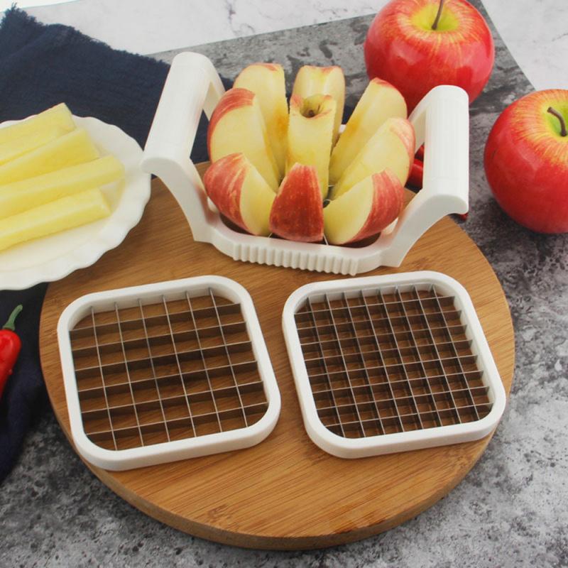 3 Stks/set Keuken Gadgets Rvs Groente Fruit Cutter Shredders Chips Apple Peer Frieten Cutter