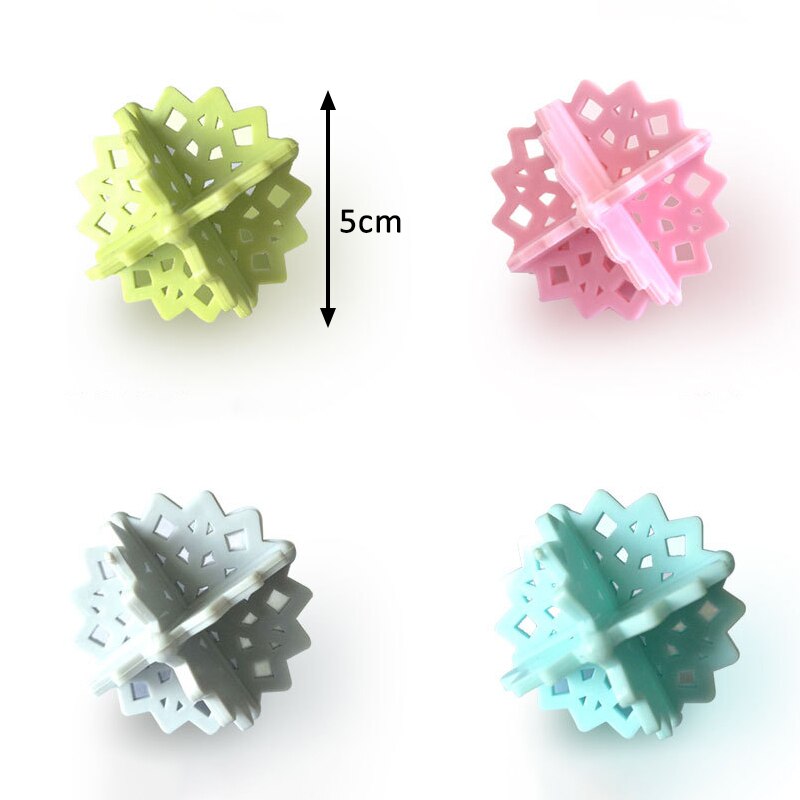 4Pcs/Set Dry Wash Ball Clean Tools Softener Balls Reusable Dry Laundry Products PVC Mix Color Snowflake Shape