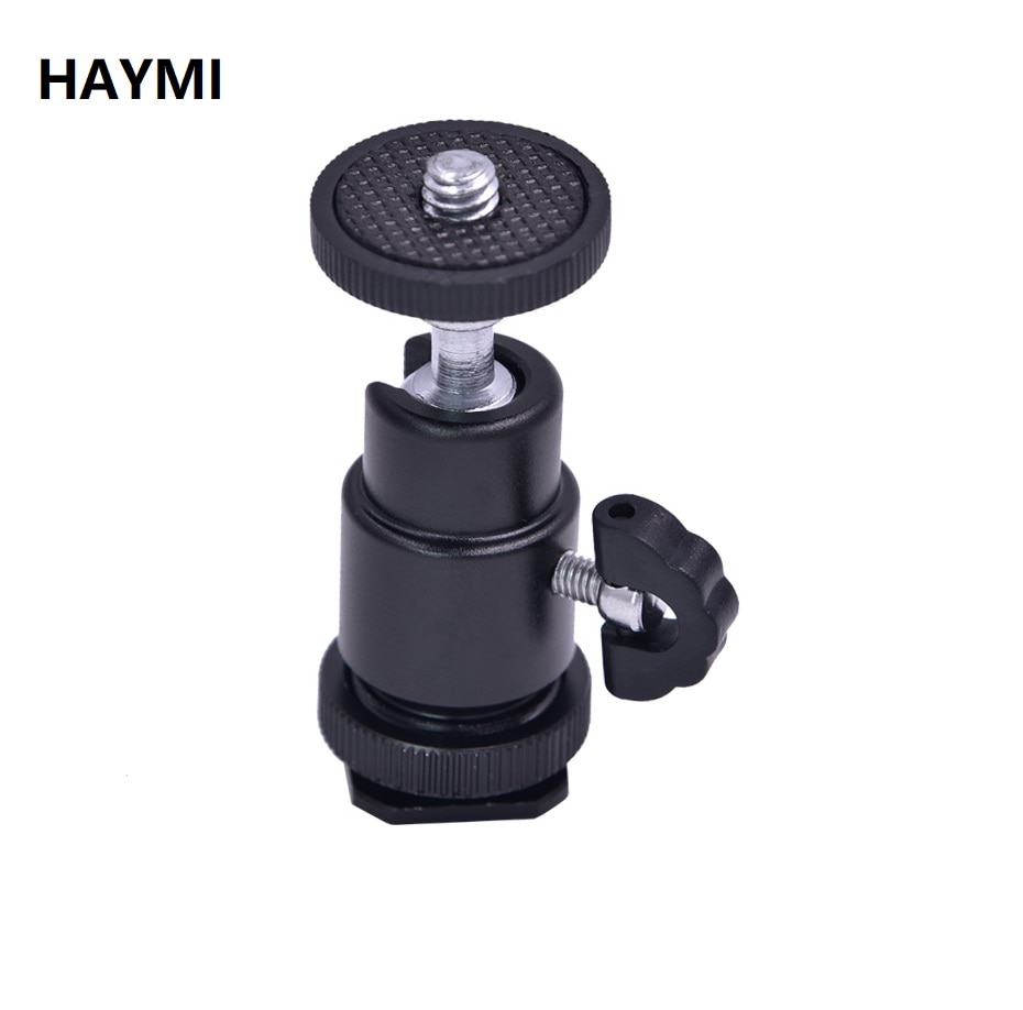 HAYMI Aluminium 360 Swivel Camera Mini Statief Ball Head 1/4 "Schroef Mount Voor DSLR Camera Statief Balhoofd Stand Accessoires