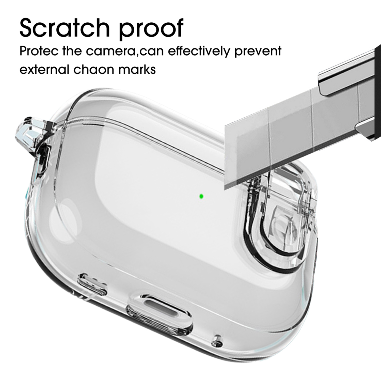 Funda transparente con cerradura de seguridad para Airpods 4 2024, funda suave de TPU antiamarilleo, carcasa protectora transparente para Apple AirPods 4th
