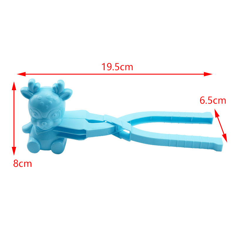 Schattige Eendvormige Rijstvorm Maker Clip Kinderen Buiten Plastic Eend Rijstvorm Diy Sneeuwbal Maker Sushi Mal Met Handvat: Blauw