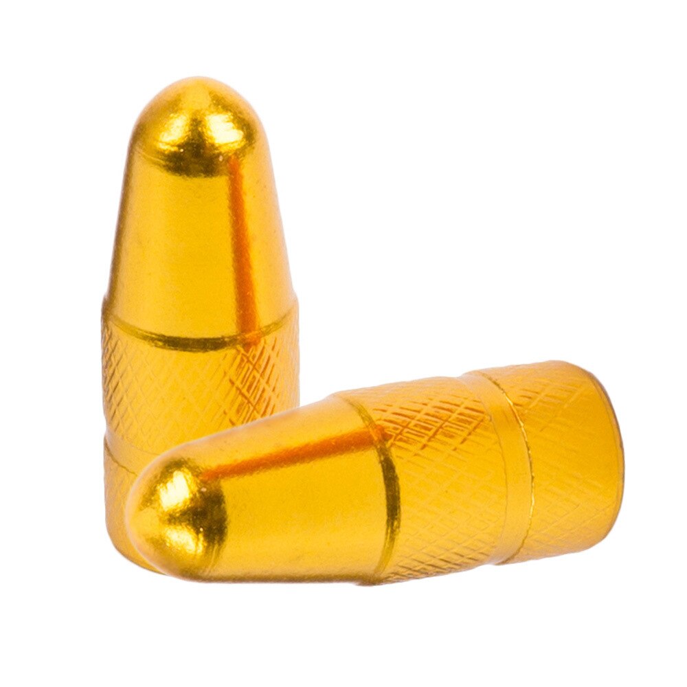 2 Stuks Bike Presta Valve Cap Duurzaam Fiets Fixie Mtb Presta Velg Tyre Stem Air Ventieldopjes Stofkap fietsen Accessoires: 2PCS gold