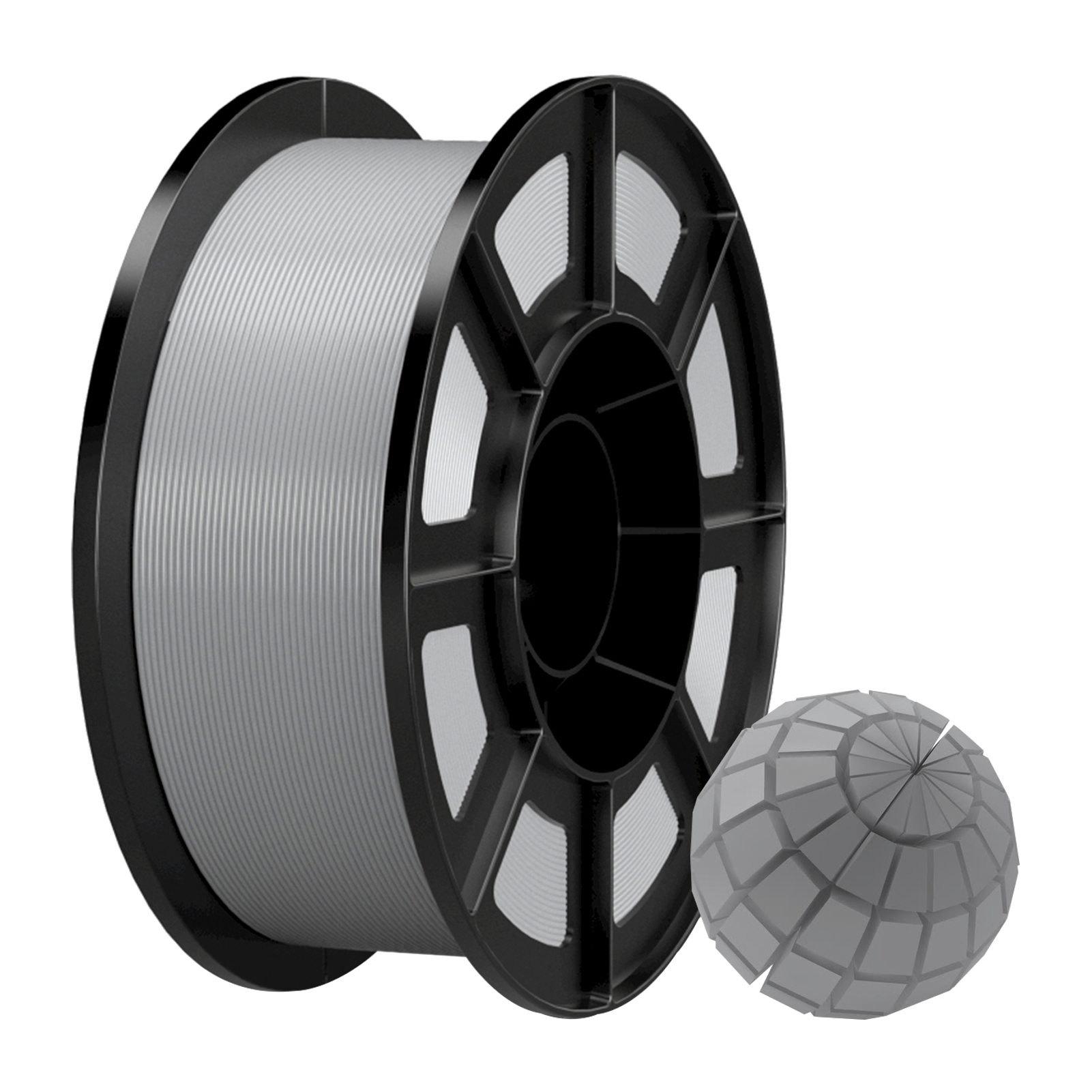 Filament pour impression 3D, consommable d&#39;imprimante en PLA, précision dimensionnelle +/-1.75mm, 0.02mm de diamètre, sous forme de bobine de 1kg: GRAY