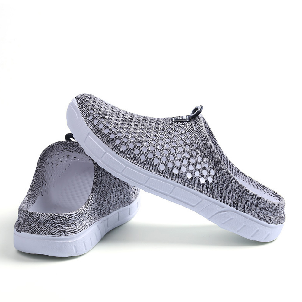 Sommer kvinder mænd udendørs strand flade hjemmesko sandaler anti-slip åndbare sko: Grå / 41