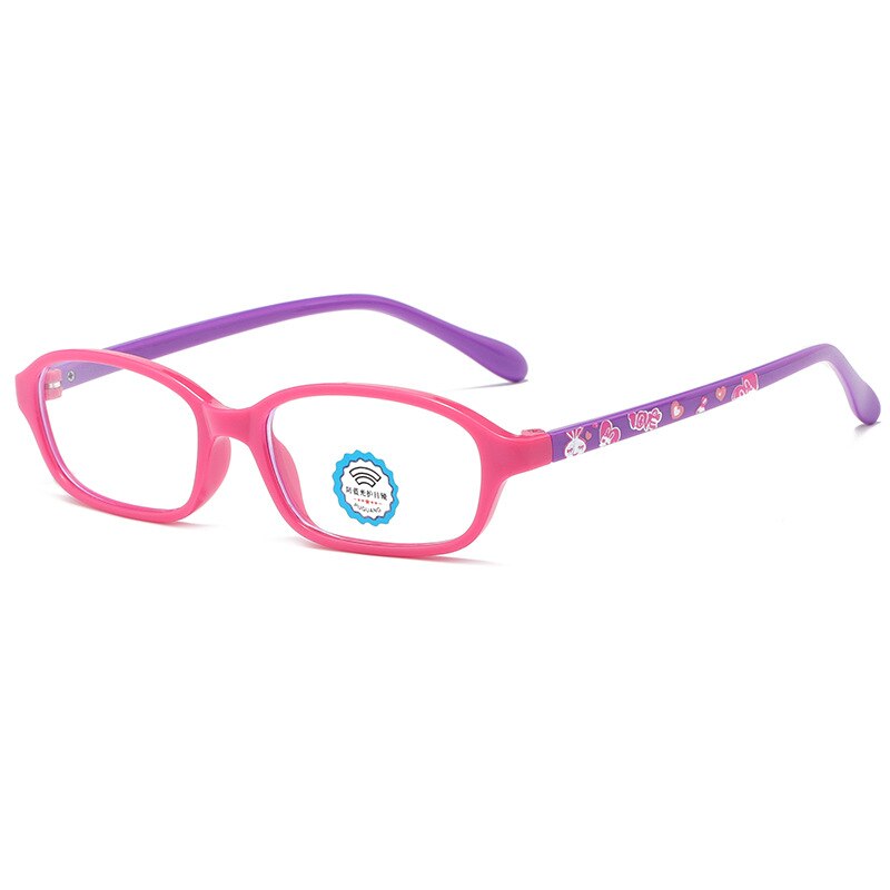 Montura óptica transparente para niños y niñas, gafas de Sol infantiles flexibles con prescripción, 8803: Rose Purple