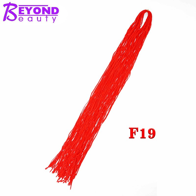 Box Braids Extensions Hair For Crochet Braids Synthetic Braiding Hair Micro Braid Crochet Hair Zizi Braids 50g / pack: Red