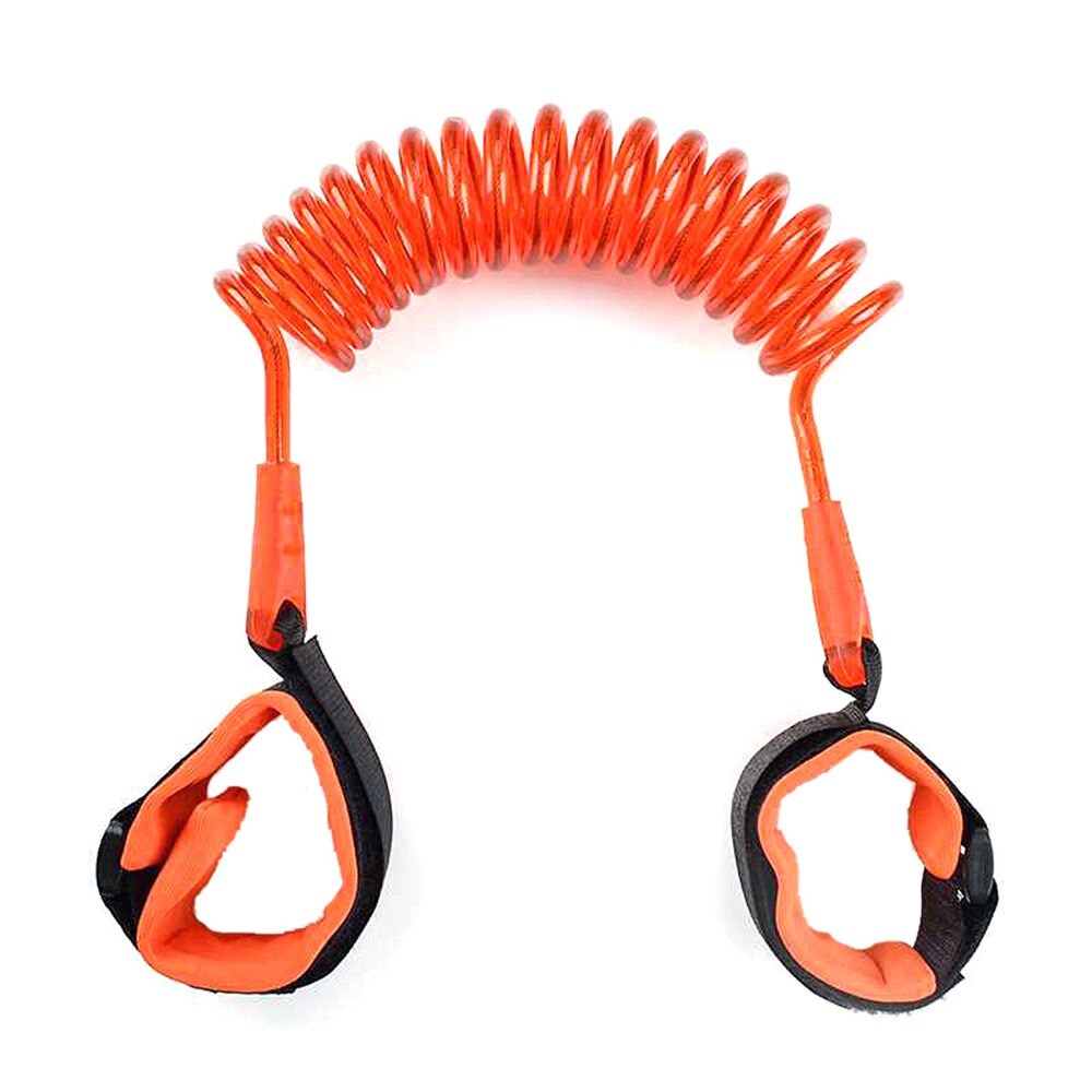 Anti förlorad handled länk barn koppel säkerhetssele för baby rem rep utomhus promenader hand bälte band armband barn: Orange
