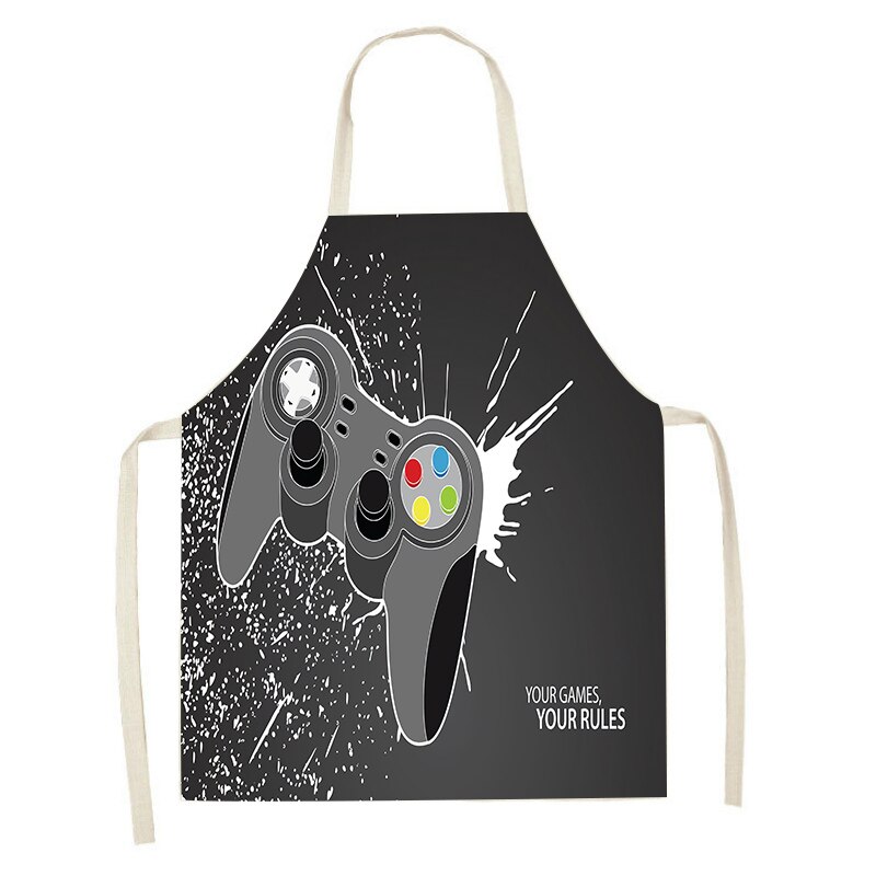 Game Controller Apron Decoration Apron Kitchen Home Cooking Accessories Aprons for Women 47x38cm 68x55cm: C-3 / 68x55cm