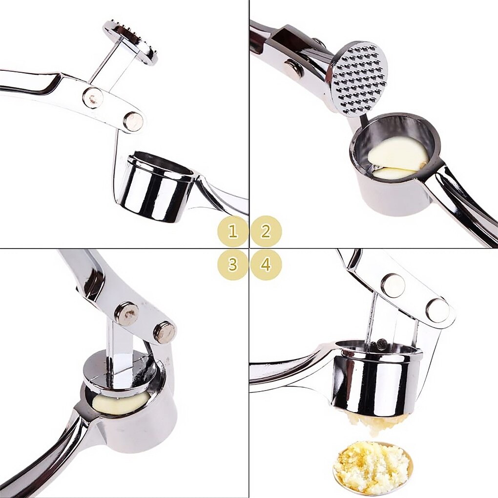 Garlic Press Crusher Mincer Kitchen Stainless Steel Garlic Smasher Squeezer Manual Press Tool