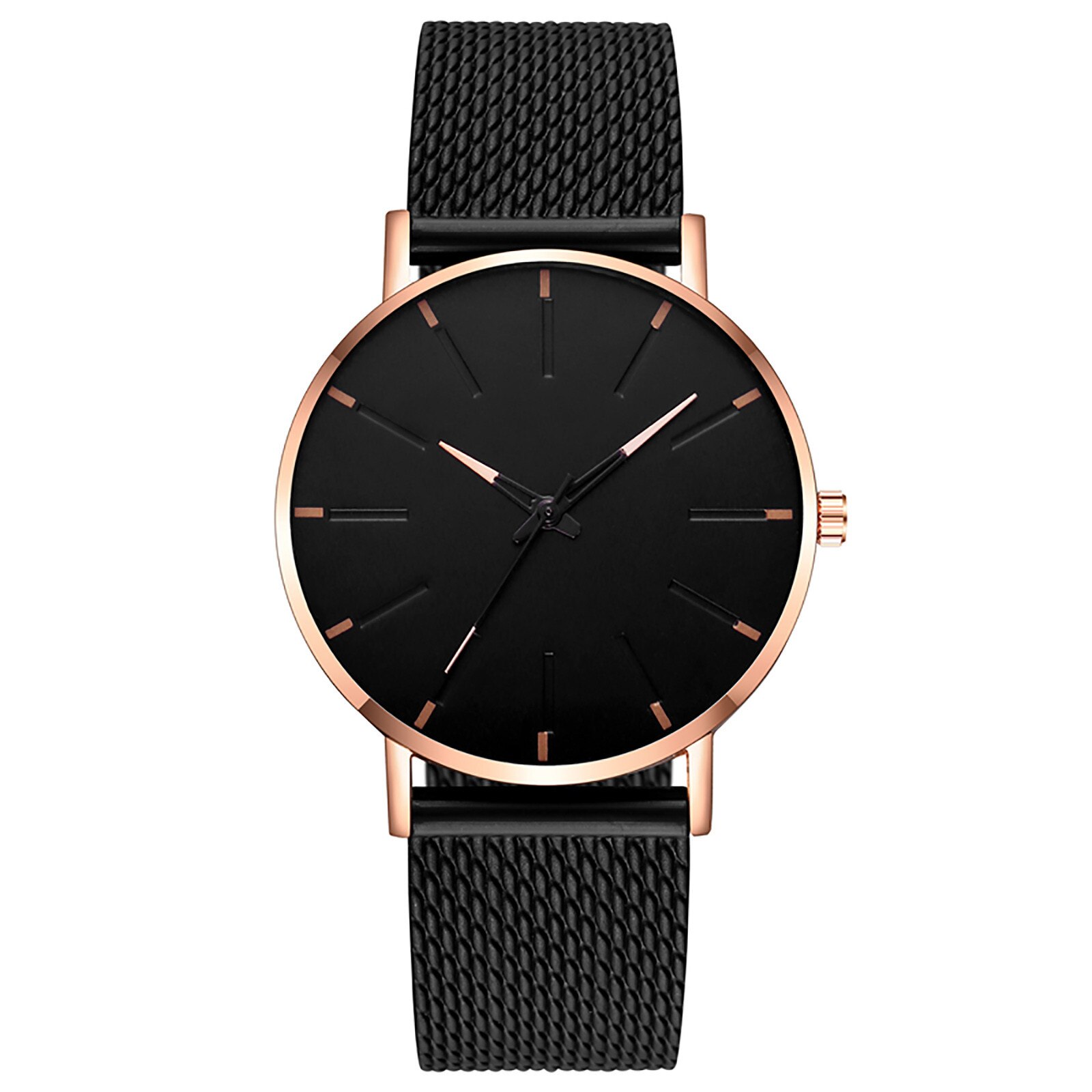 Men's mesh strap ultra-thin quartz watch Men's ultra-thin quartz watch Couple Analog Quartz Round Wrist men's watch #40: E