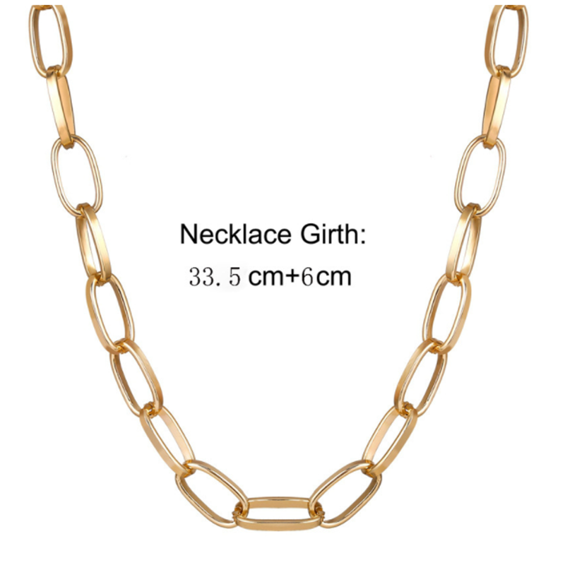 Nuova moda grande collana per le donne punk musica rock intrecciare oro argento colore grosso grosso blocco girocollo collane a catena gioielli per feste