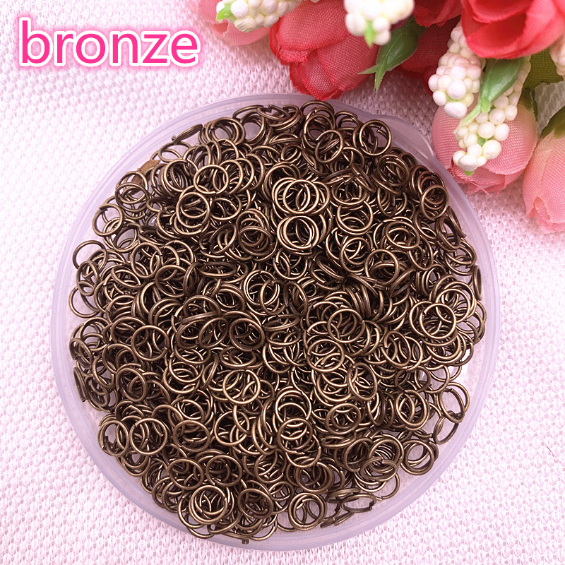 4/6/8mm Metal Open Go Rings Split Rings Connectors for Jewelry Making Findings Bronze Colour: 6mm(200pcslot)