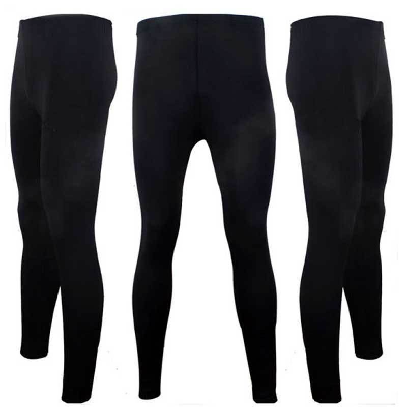 Mens Sport Voetbal Onder Base Compressie Zweet Lange Broek Panty M-XL: Black / L
