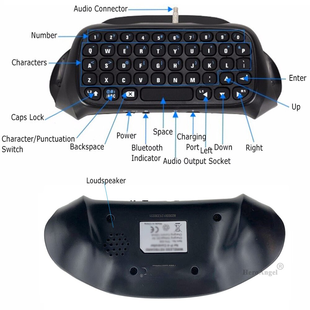 Til  ps4 tilbehør tastatur til dualshock 4 trådløs controller besked chatpad  ps4/ slim/pro til playstation 4/ slim/pro