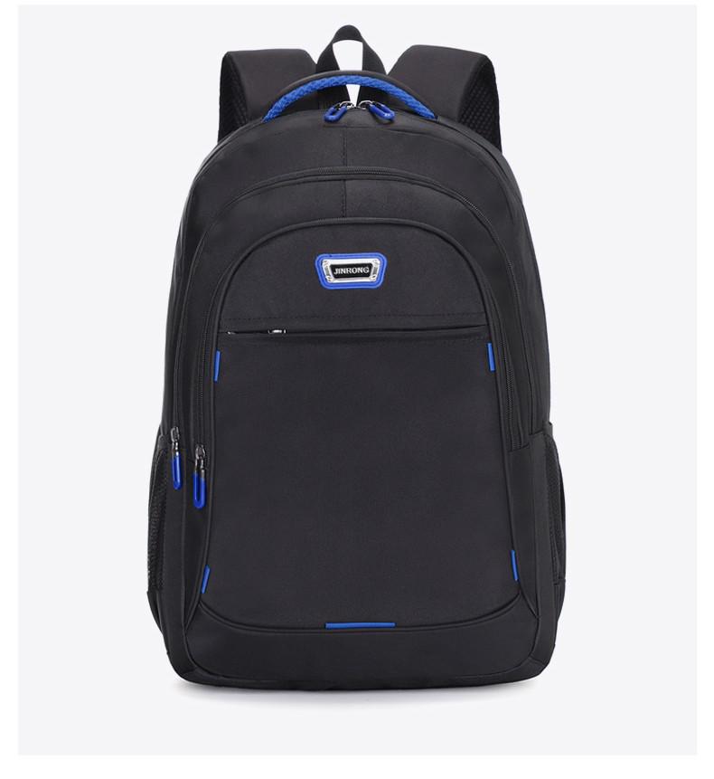 Nylon vanntett bagpack stor kapasitet herre laptop ryggsekk multifunksjon datamaskin bag casual ungdoms skolesekk: Blå