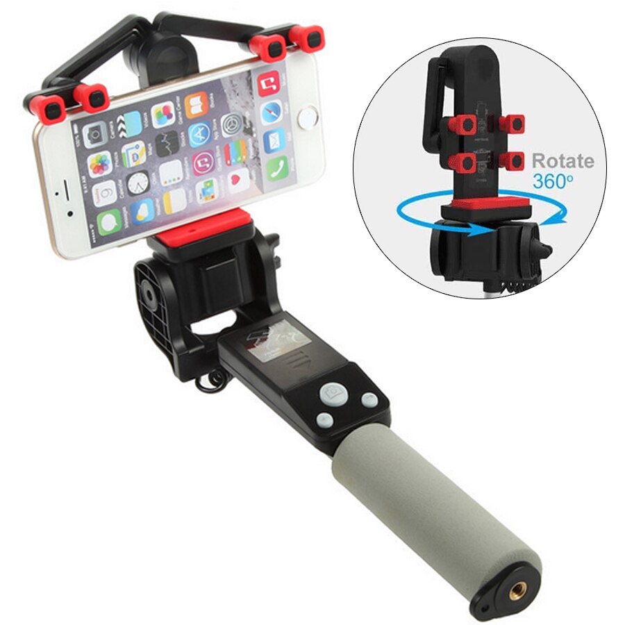 360 Rotation Wireless Bluetooth Selfie Stick - 812mm Extended - Handheld Remote Control for Android iOS